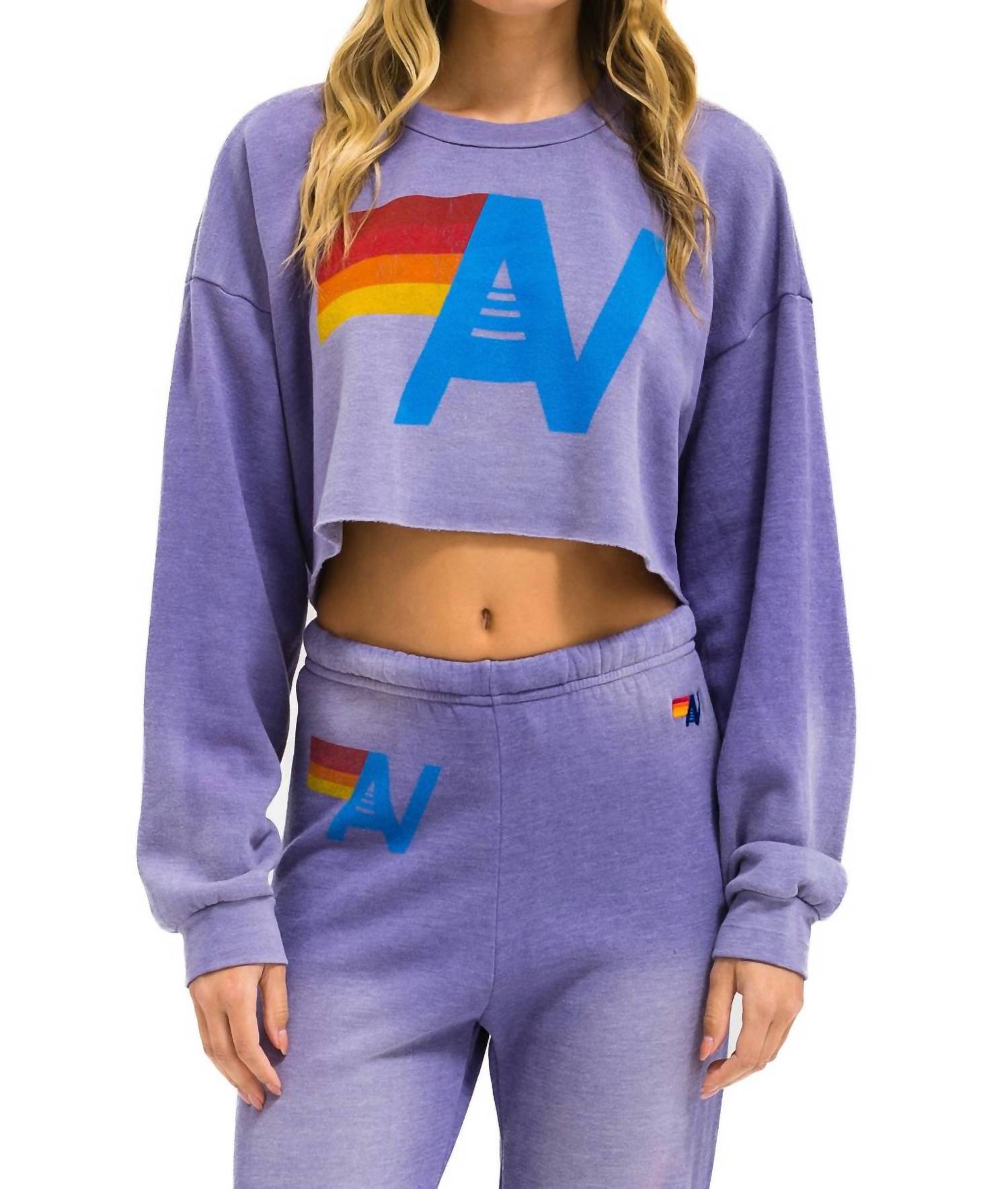 Aviator Nation - Cropped Crew Sweatshirt