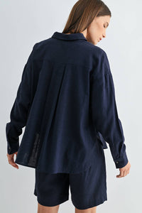 Fun 2 Fun - Linen Drop Shoulder Shirt