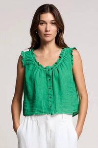 Velvet By Graham & Spencer - Tana Woven Linen Tank Top