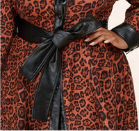 L'Atiste - Leopard Faux Shirt Dress - Plus