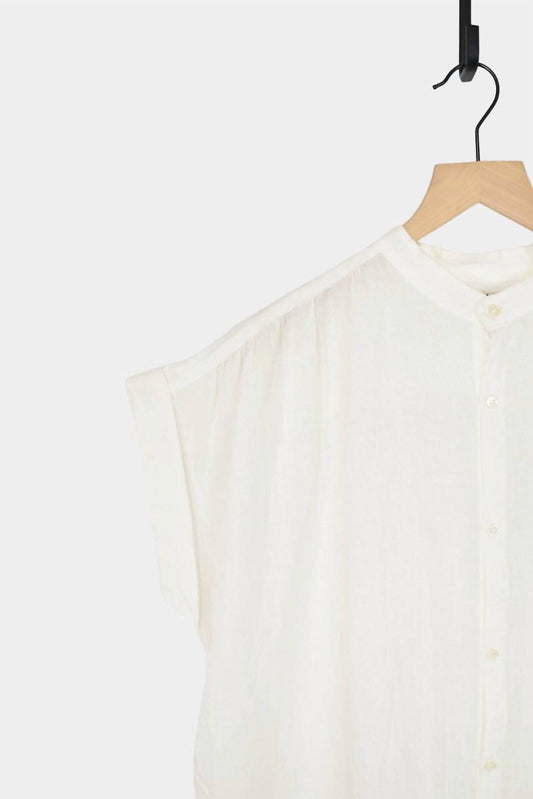 Ichi - Women's Linen Dungaree Mini Dress