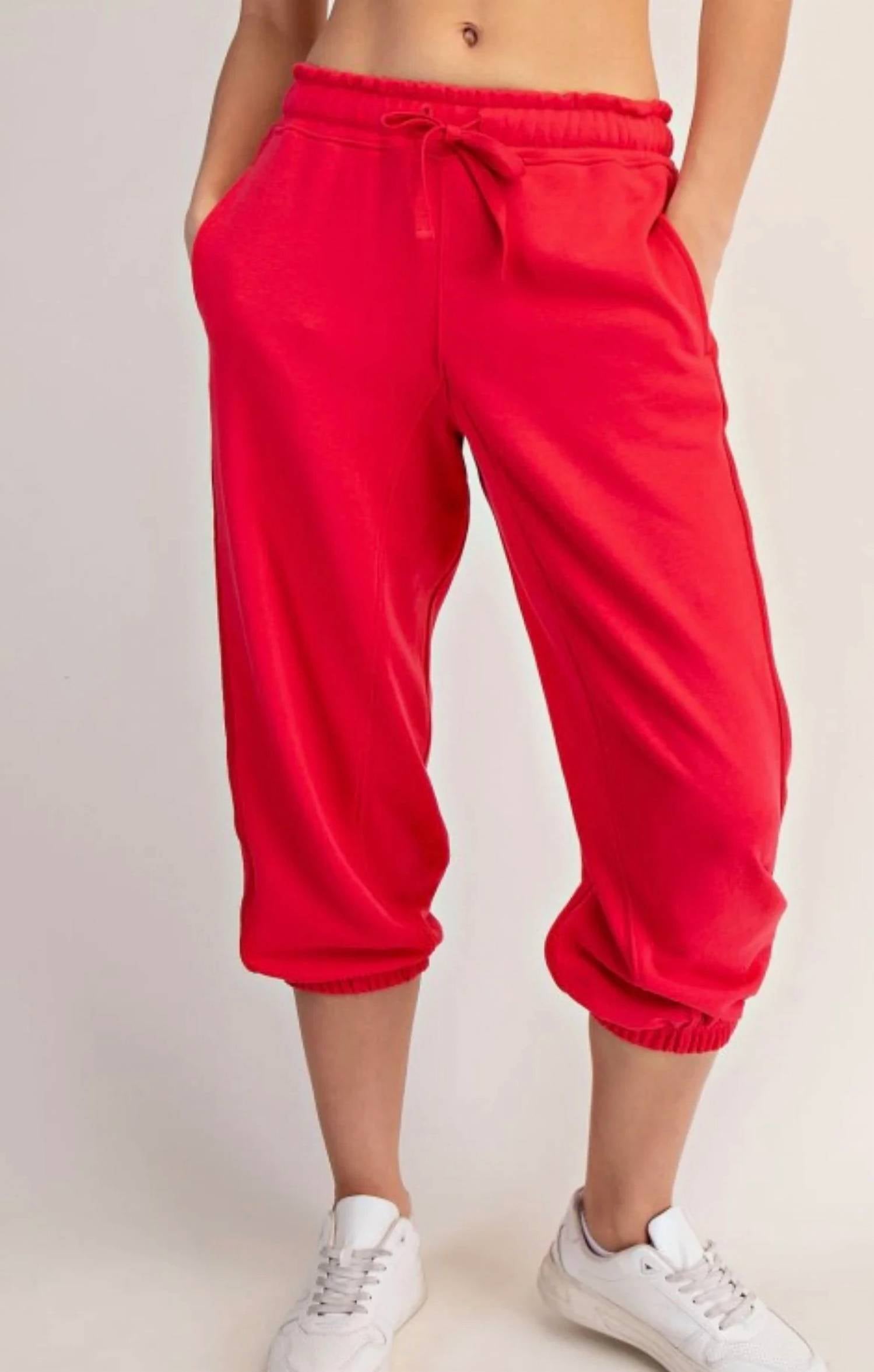 Rae Mode - French Terry Cropped Jogger Pants