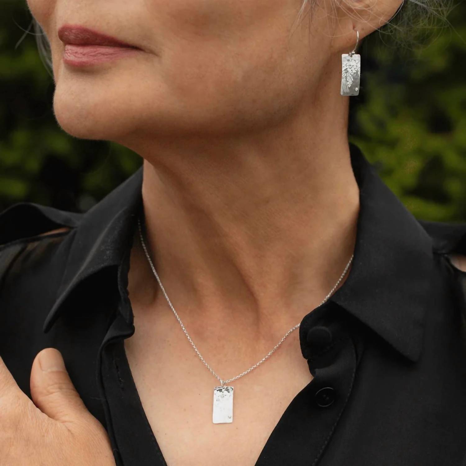 Holly Yashi Women's Radiant Drop Earring in silver - women's jewelry - detail view