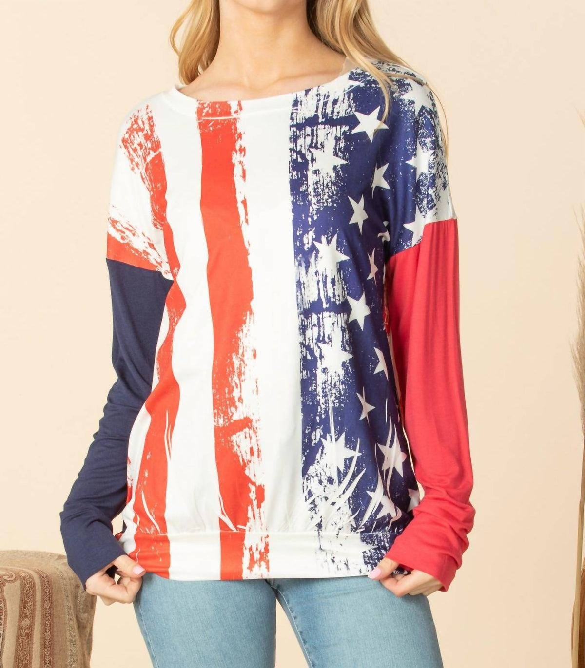 Blumin - Stars & Stripes Long Sleeve Top
