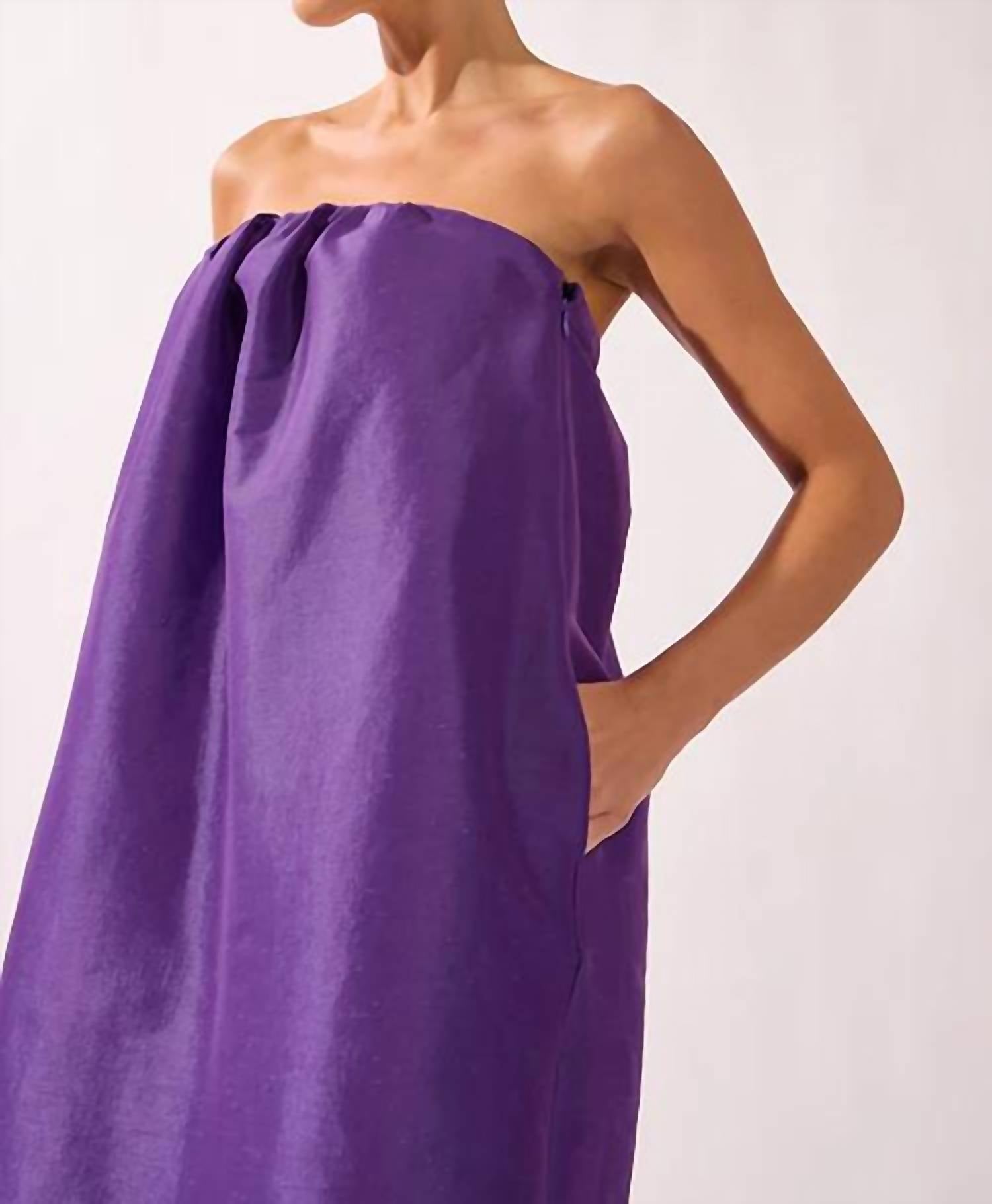 Adriana Degreas - Voluminous Taffeta Strapless Midi Dress