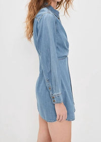 Good American - Denim Wrap Shirt Dress