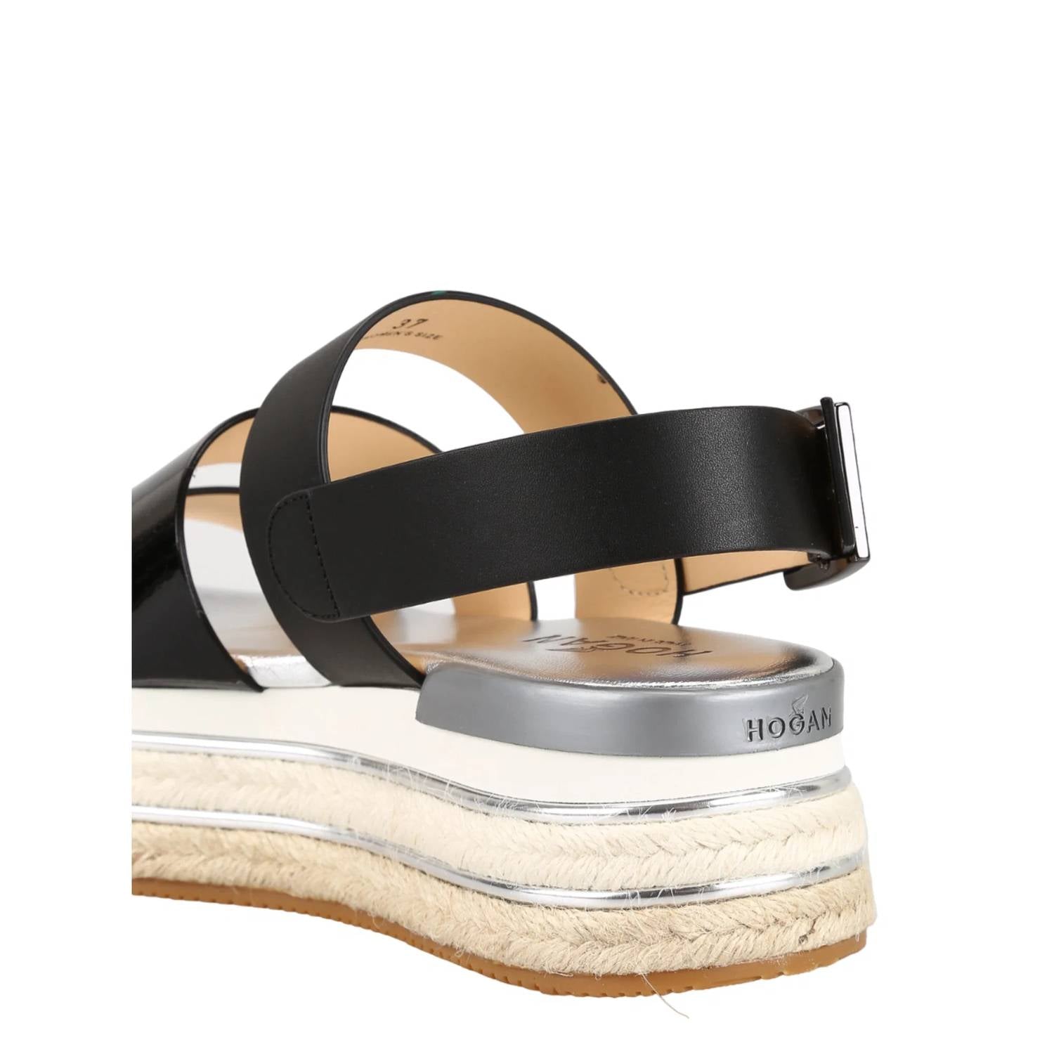 Hogan - Women's Leather Wedge Sandals