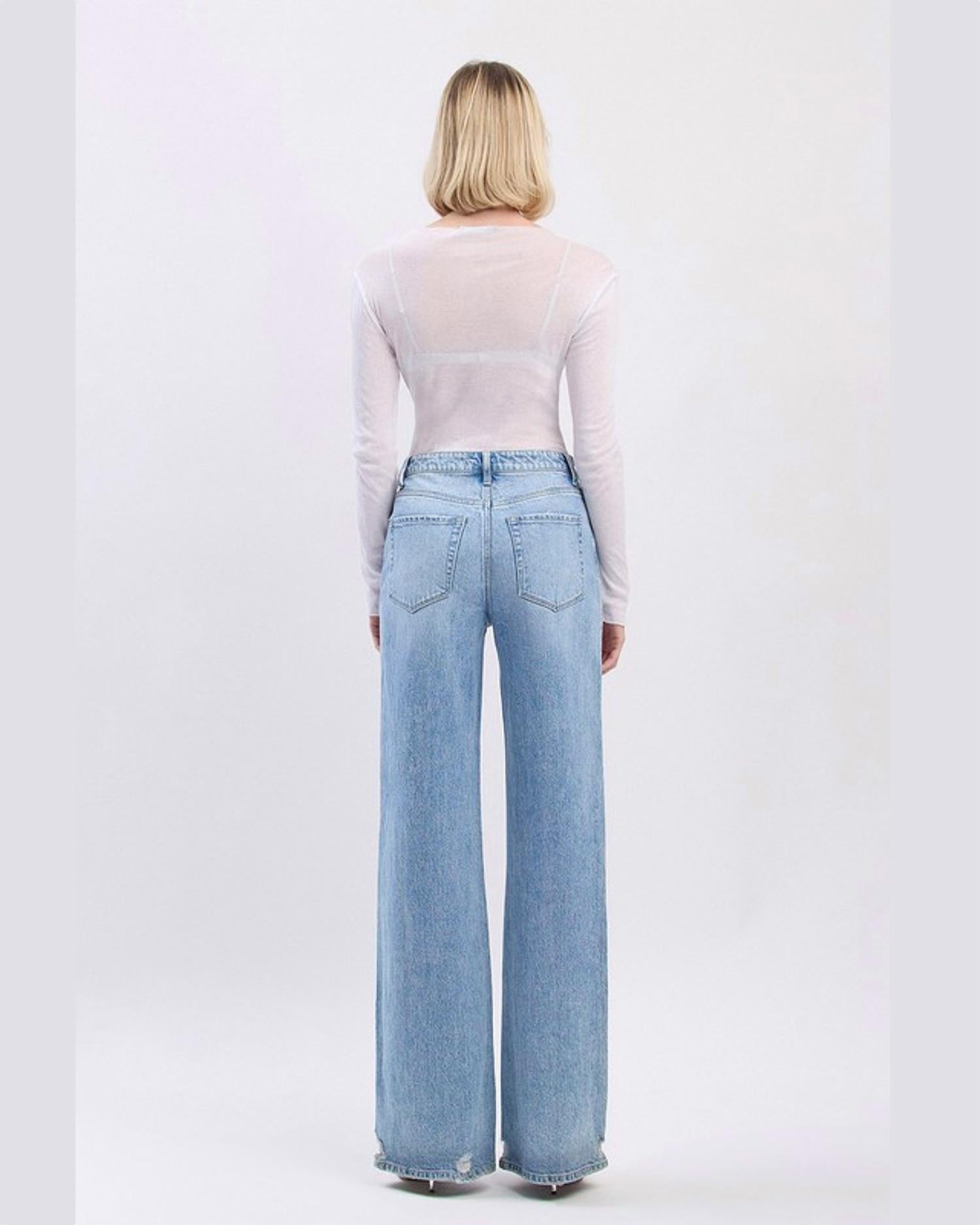 Vervet By Flying Monkey - Felicity High Rise Baggy Wide Jeans