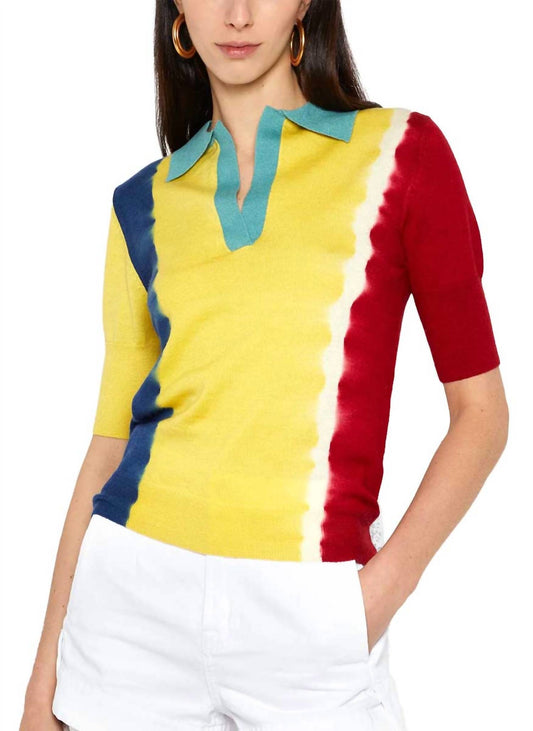 Prabal Gurung - Color Blocked Short Sleeve Polo Shirt