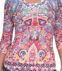 David Cline - Deco Layered Quarter Sleeve Top