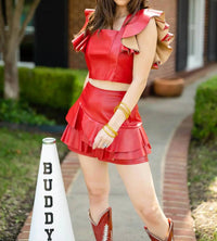 Buddylove - Leather Ruffle Skort