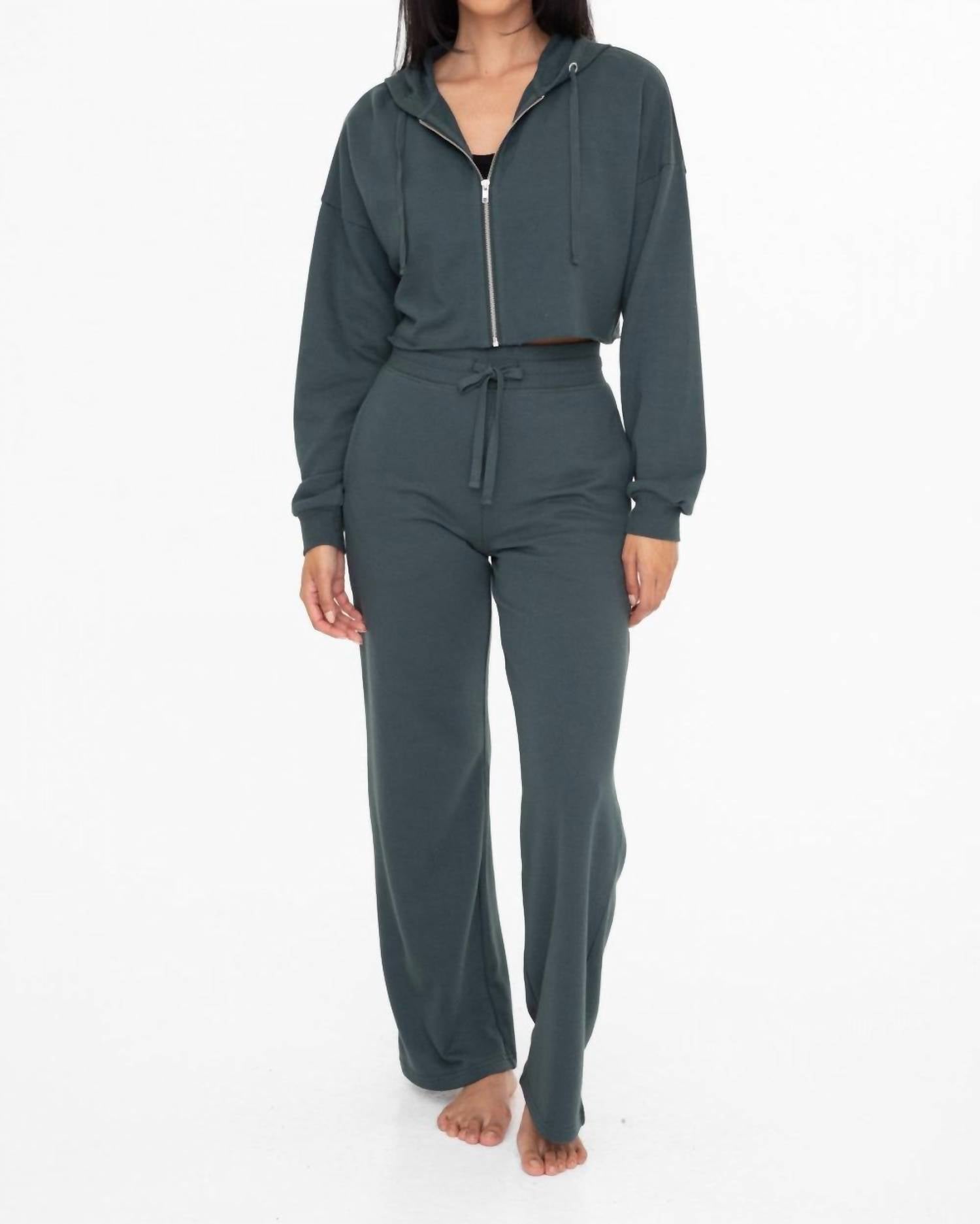 Mono B - Go To French Terry Crop Hoodie