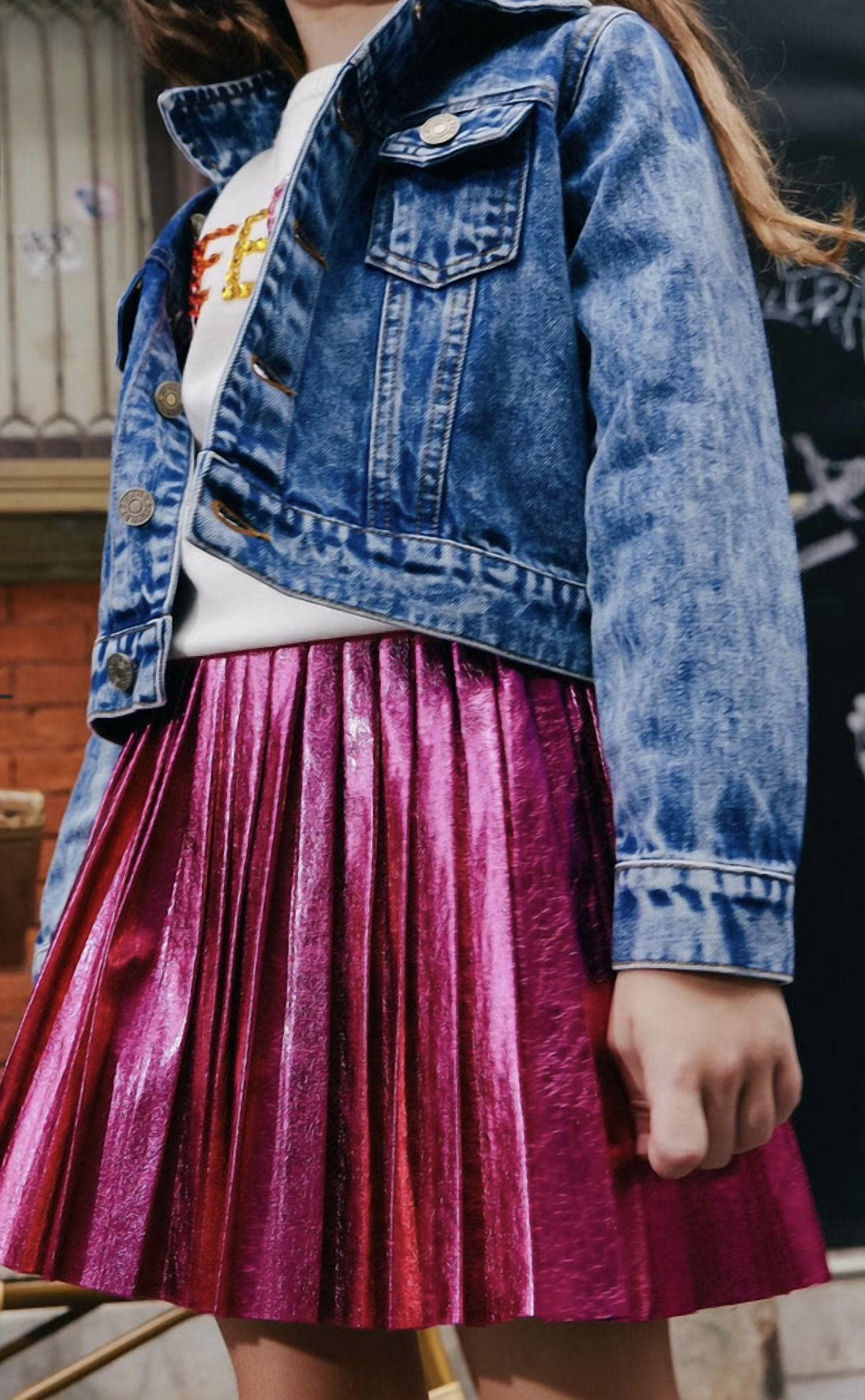 Lola + The Boys - Foil Pleated Skirt