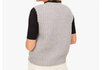 TRIBAL Sleeveless With Pockets Vest - Plus in heather sandstone - women's jacket - detail view