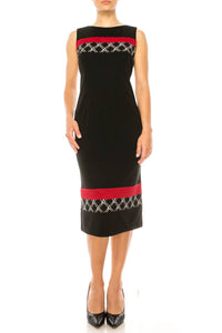 Maya Brooke - Contrast Pattern Cropped Jacket Dress