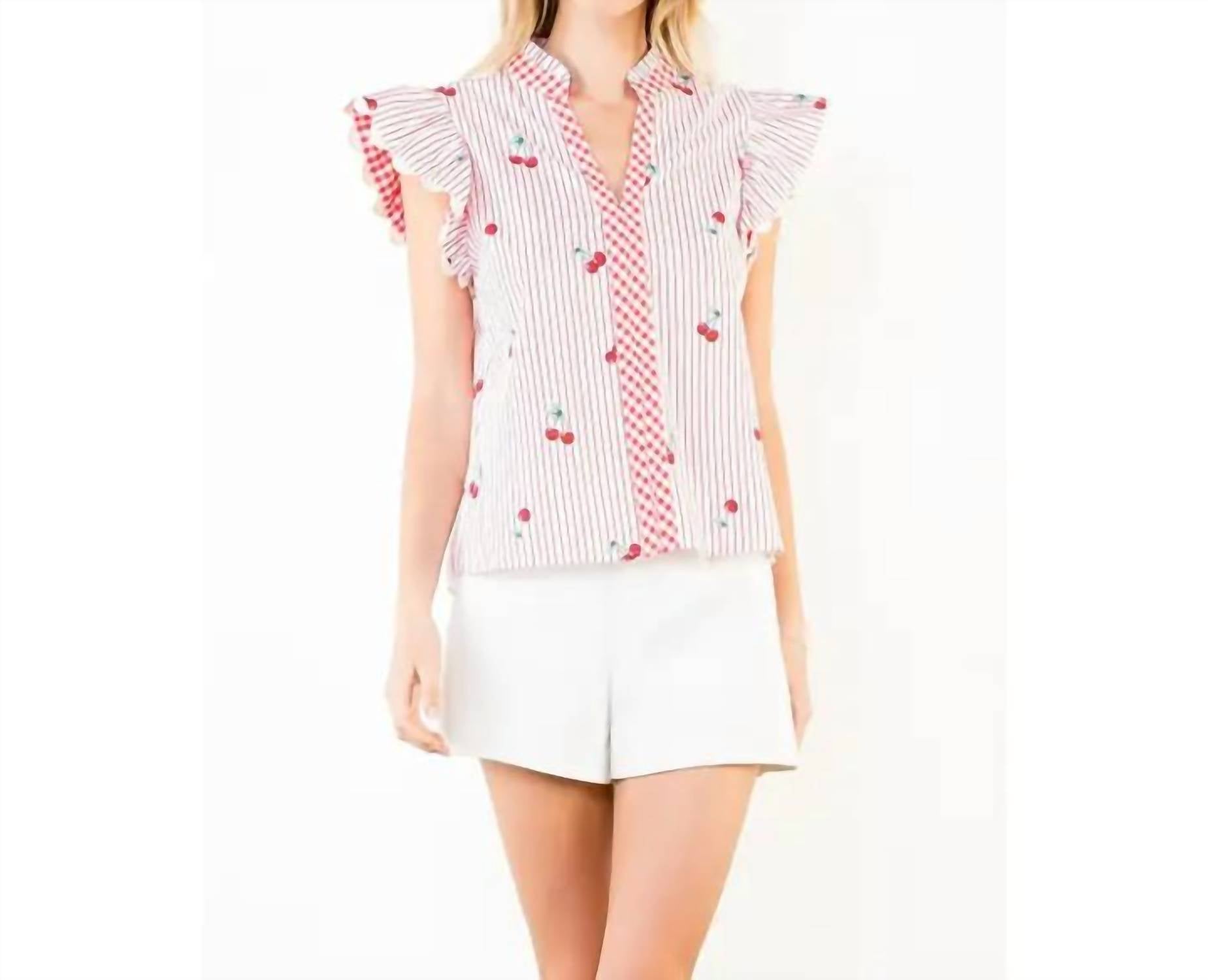 Thml - Cherry Stripe Top