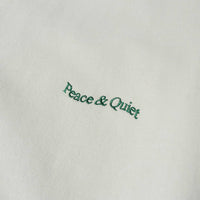 Museum of Peace & Quiet Men's Wordmark Crewneck Sweatshirt in bone - men's shirt - detail view