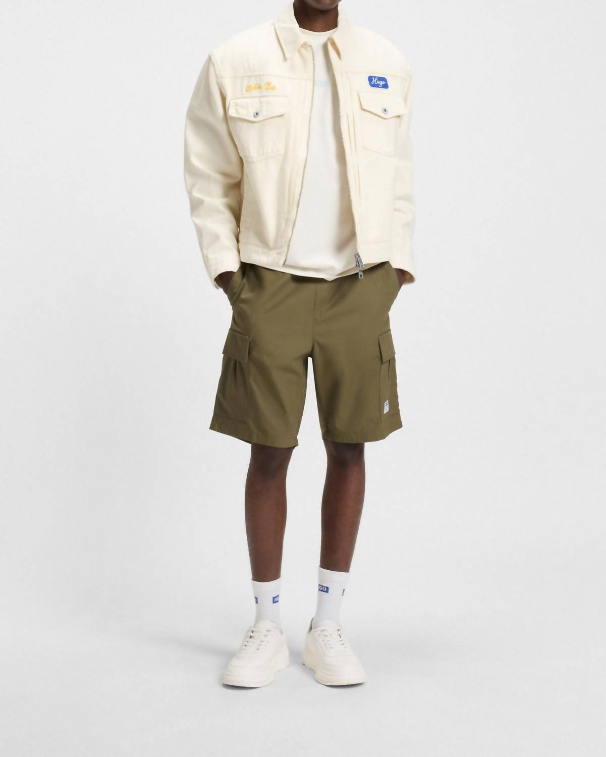 Hugo Boss - Structured Cotton Drawstring Shorts