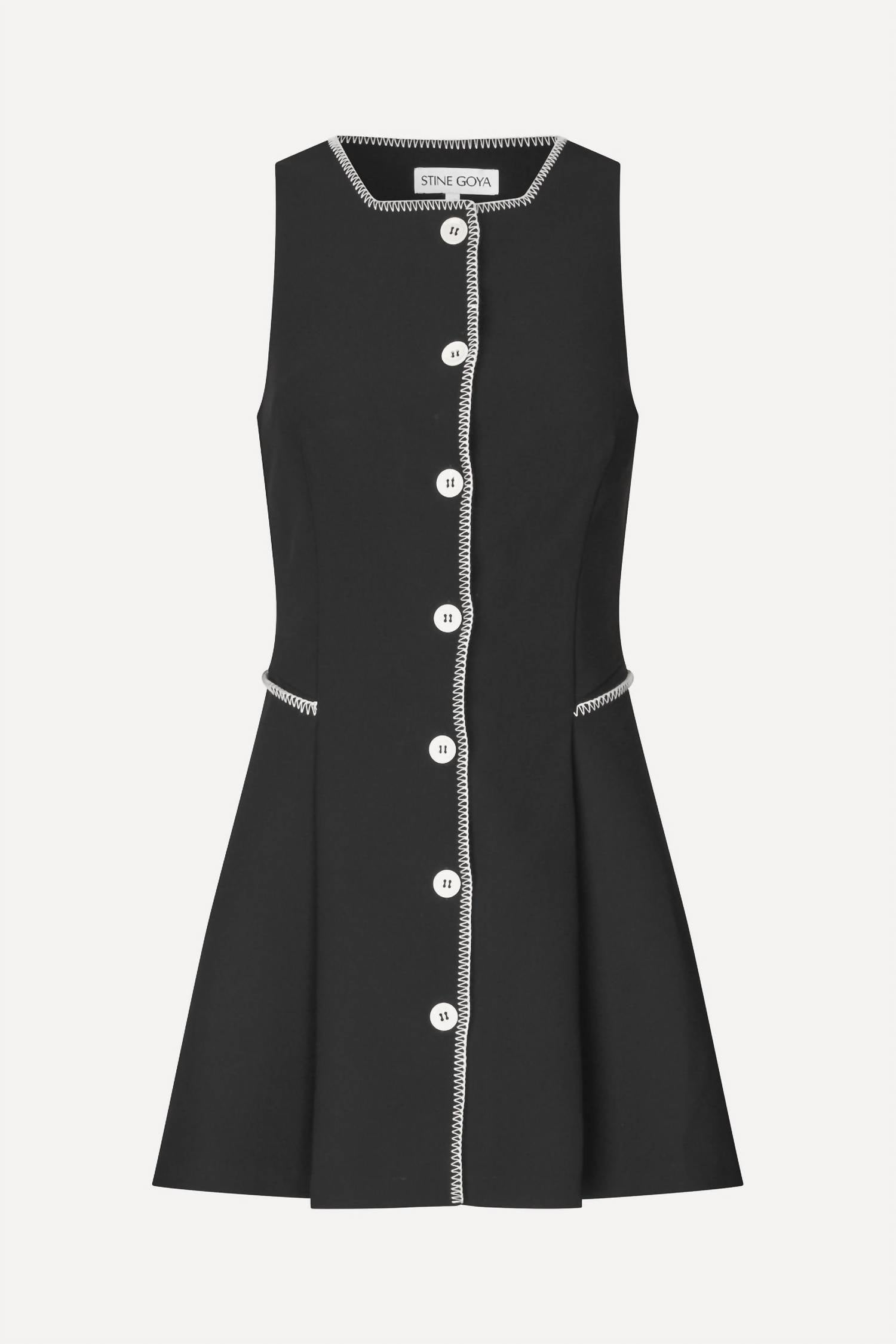 Stine Goya - Sleeveless Button-Up Mini Dress