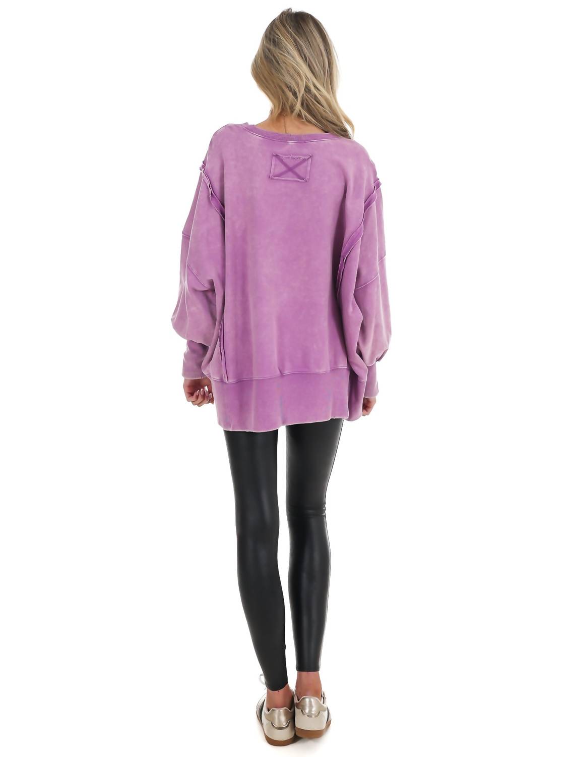 Zenana - Lovely Life Acid Wash Sweatshirt