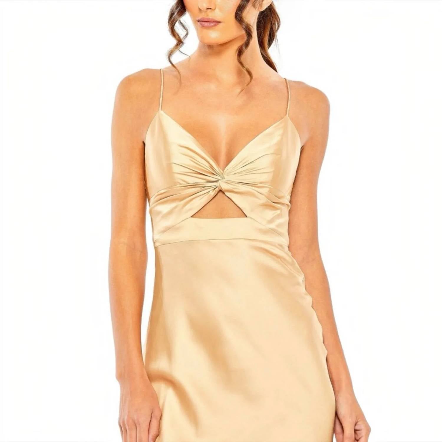 Mac Duggal - Tie-front Keyhole Gown