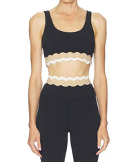 Beach Riot Marin Color Block Scalloped Edges Top in mystic colorblock - women's intimate