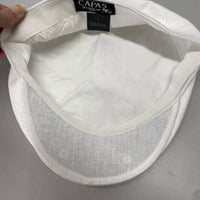 Capas Headwear Men’s Linen Newsboy Hat in white - men's hat - view 7