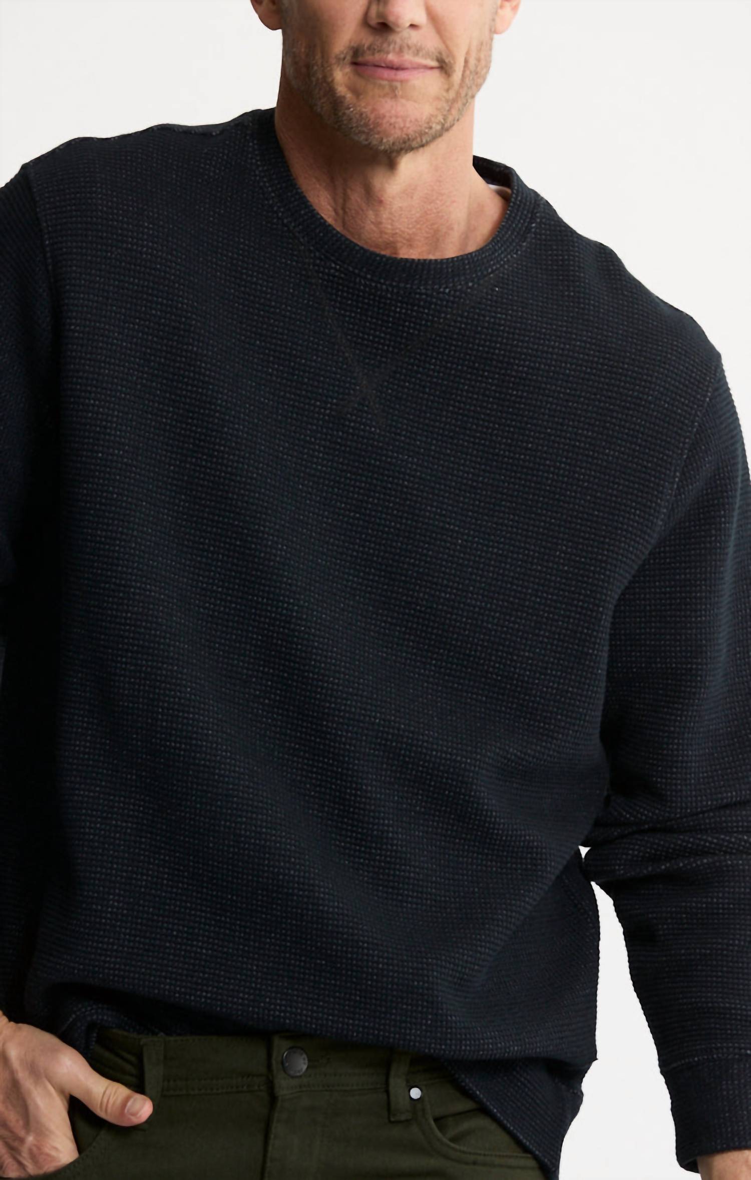 Jachs New York - Doubleface Mesh Crewneck Pullover Sweater
