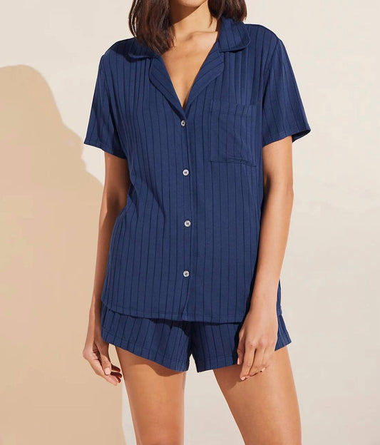 Eberjey - Gisele Rib Relaxed Short Pajama Set