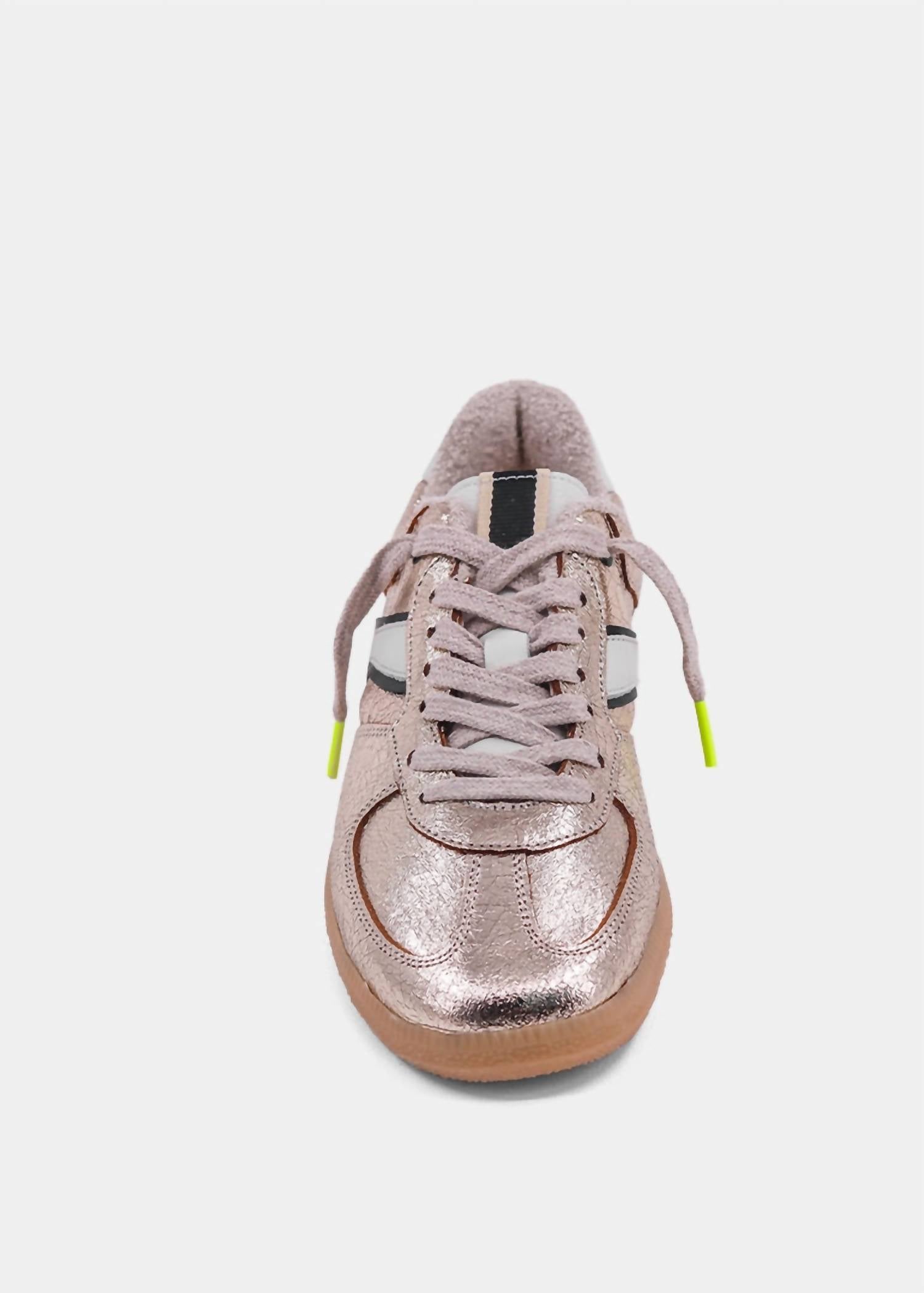 SHU SHOP Women's Silvia Leather Sneaker in gold - women's sneaker - view 4