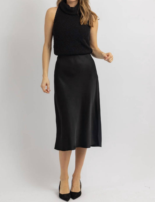 Ina - Luna Satin Midi Skirt