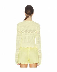 Loveshackfancy - Brigette Fine Pointelle Cardigan
