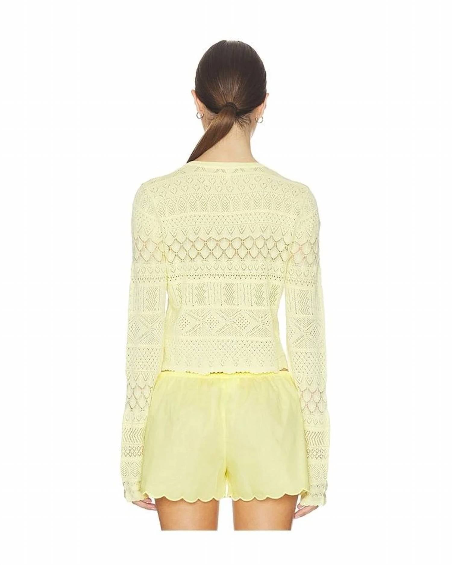 Loveshackfancy - Brigette Fine Pointelle Cardigan