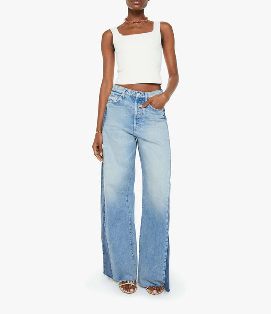 Mother - Pipe Dream Button Sneak Fray Jeans