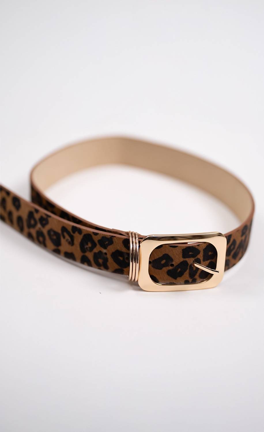 Nonchalant Label Women's Vince Leather Belt in cheetah - women's accessory