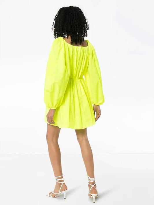 Valentino - Puff Sleeve Mini Dress