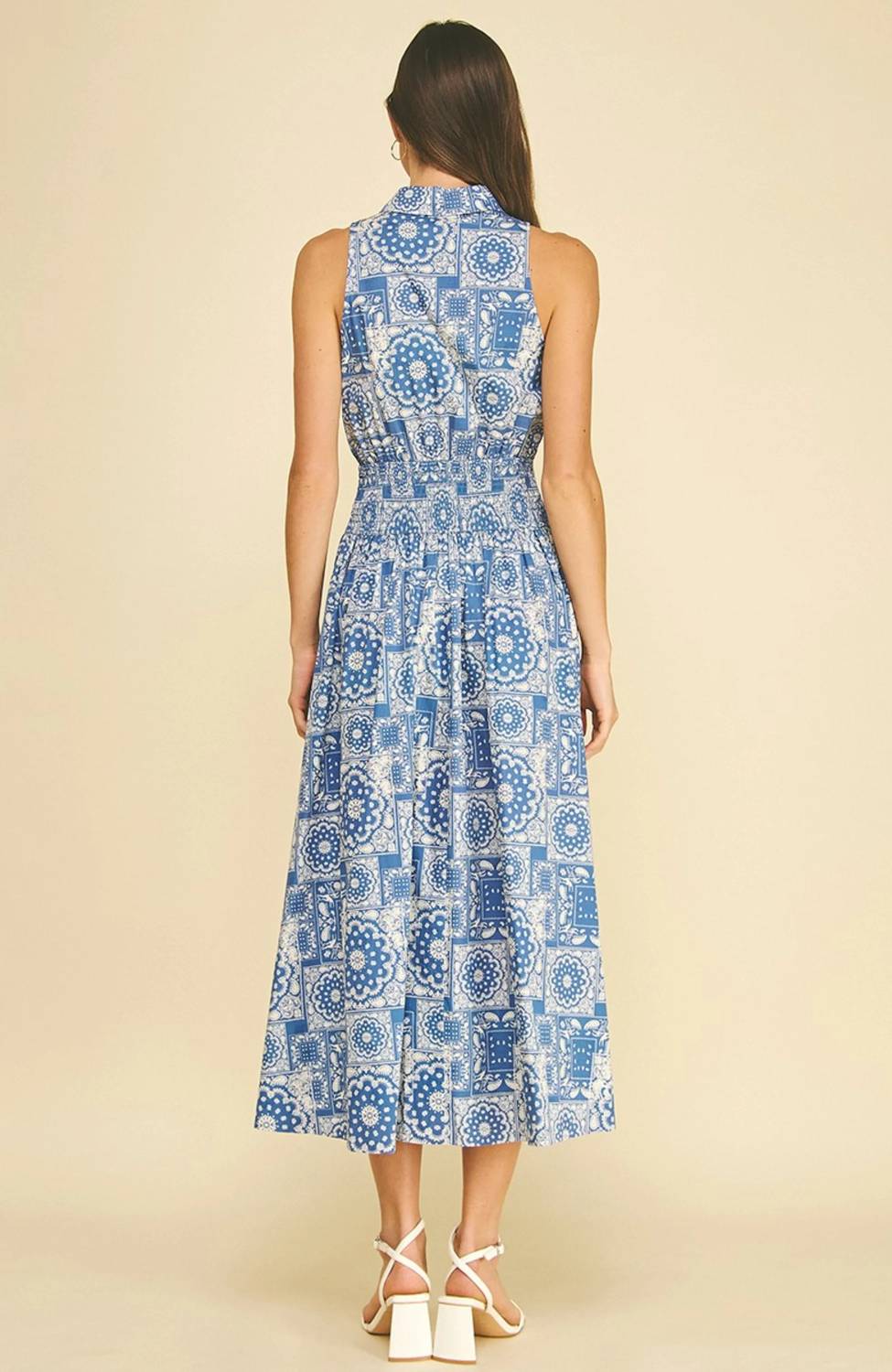 Pinch - Medallion Print Button Down Dress