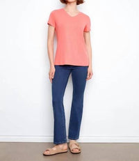 Charlie B - Linen Blend V-neck T-shirt