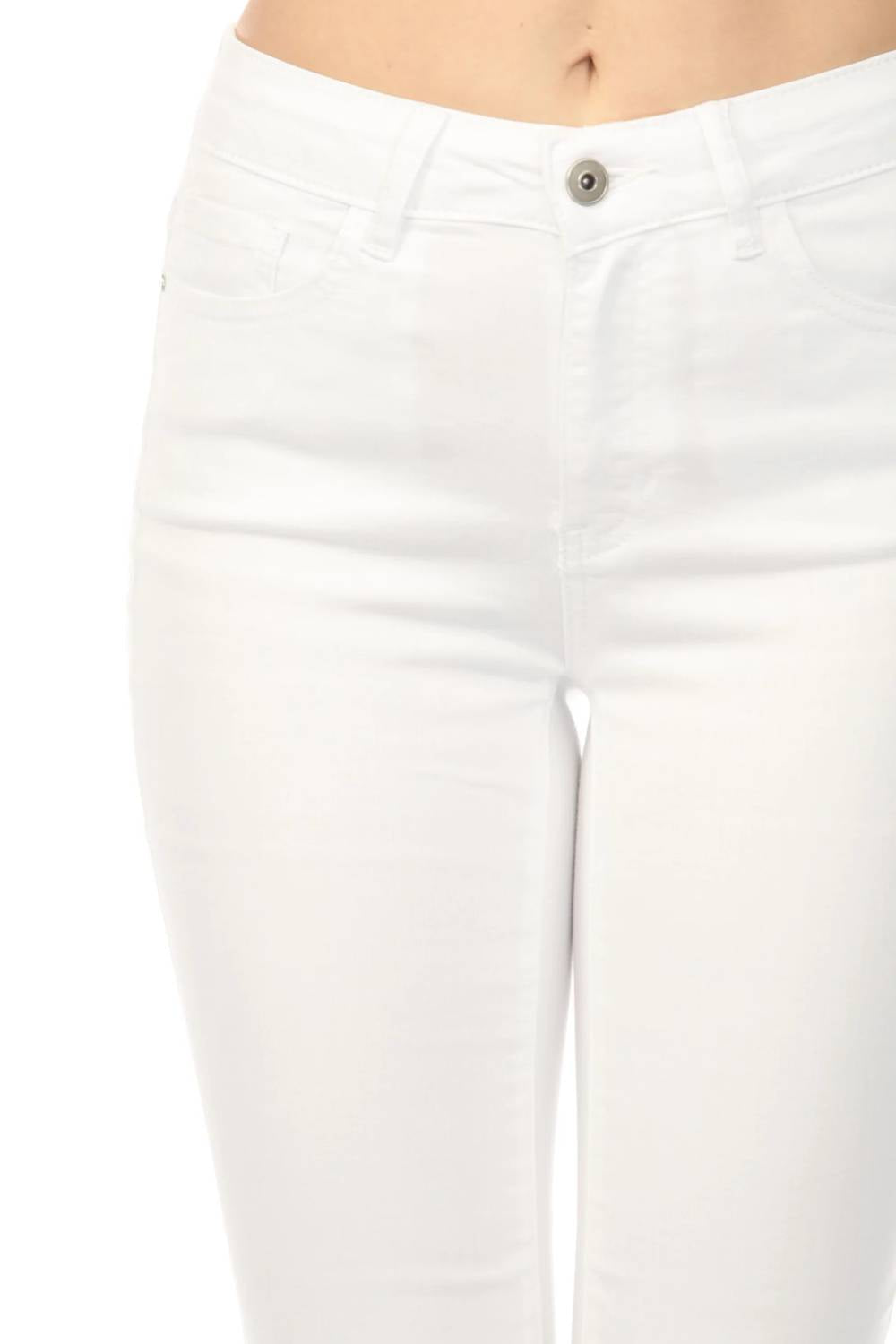Charlie B - Slim Cropped Embroidered Hem Jeans