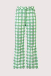 Rosie Assoulin - Easy Does It Picnic Embroidered Gingham Pant