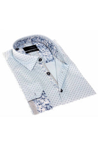 Eight X - Polka-dots Button Down Shirt With Trim