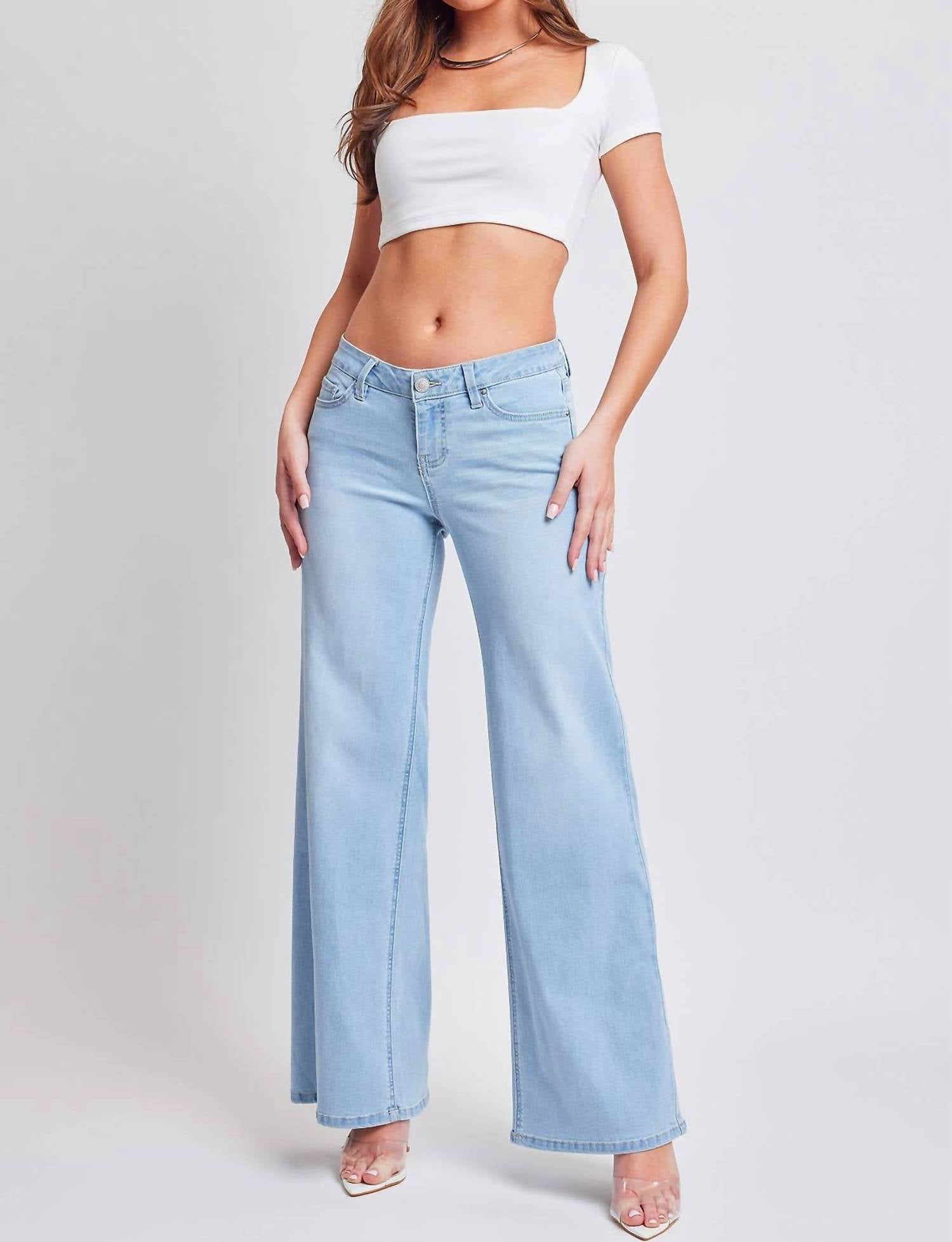 Ymi - Junior Low Rise Wide Leg Jeans