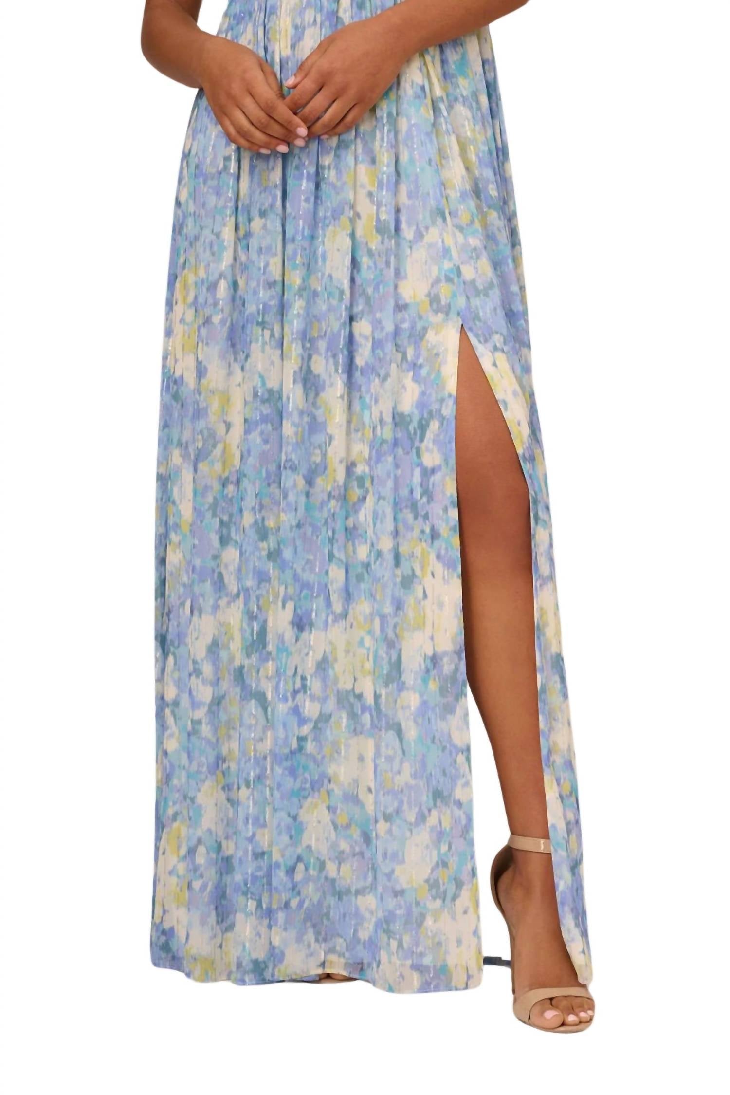 Adrianna Papell - Off The Shoulder Chiffon Gown