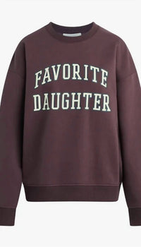 Favorite Daughter Women's Collegiate Crew Sweatshirt in burgundy - women's sweater