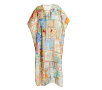 Johnny Was - Bella Cape Sleeve Lace Up Maxi Kaftan Dress