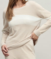 Barefoot Dreams - Colorblock Pullover Sweater Top