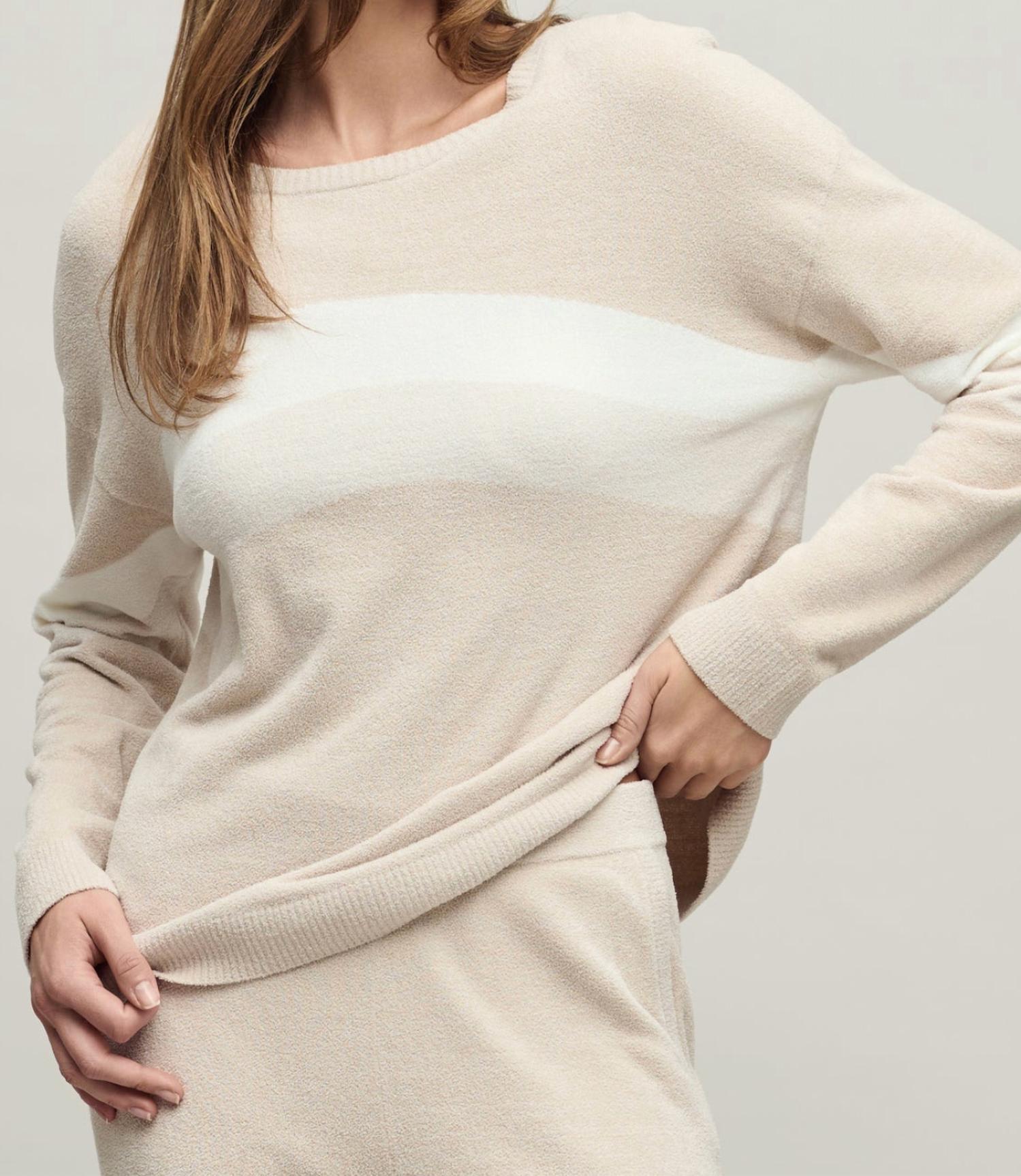 Barefoot Dreams - Colorblock Pullover Sweater Top
