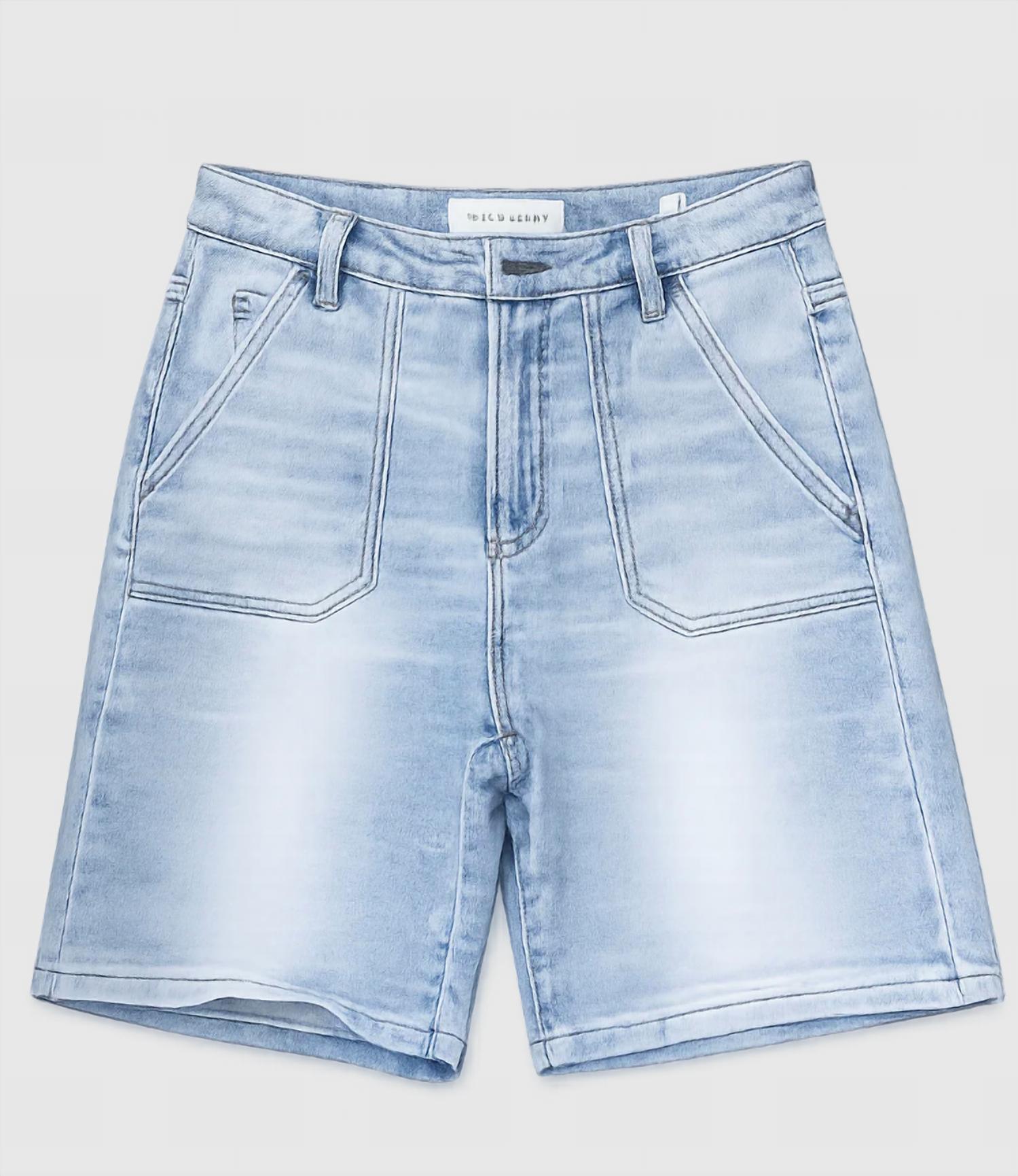 Risen - Women's Baylor High Rise Patch Pocket Cuffed Relaxed Shorts