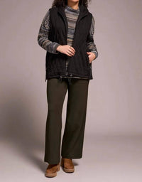 Tribal - Quilted Cotton Long Hooded Vest