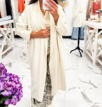 Sadie & Sage Women's Sunday Stroll Open Collar Cardigan in ivory - women's scarf
